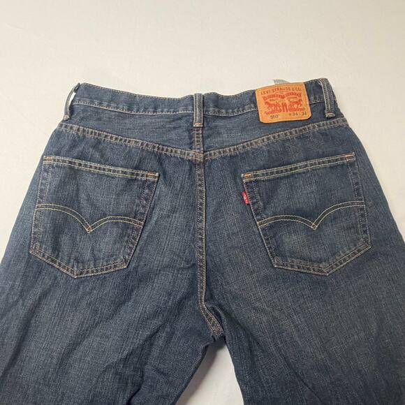 Levi's 550 Jeans Mens 34x34 Blue Relaxed Fit Dark Wash Denim - Picture 3 of 16
